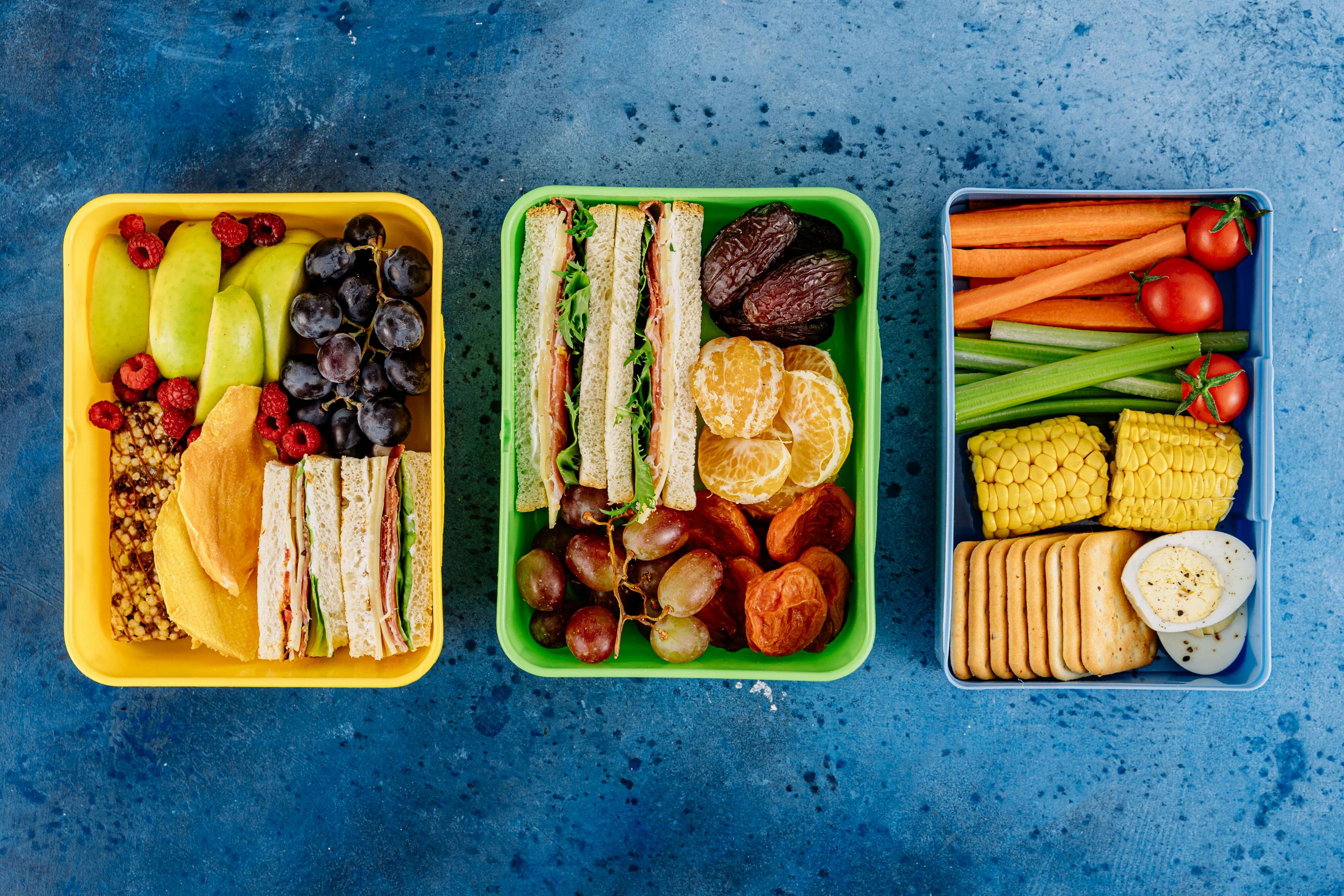 A delicious and healthy looking lunchbox with various food items.